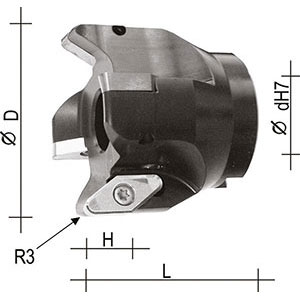 9846B - INSERTS HOLDER FOR MILLING WITH MECHANICAL FIXING - Prod. SCU